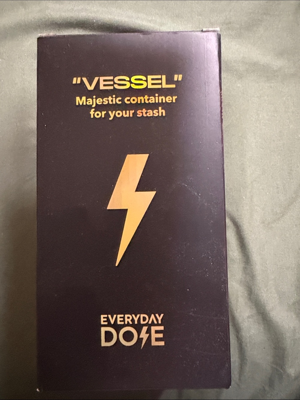 "Vessel" Stash Container - Black and Gold